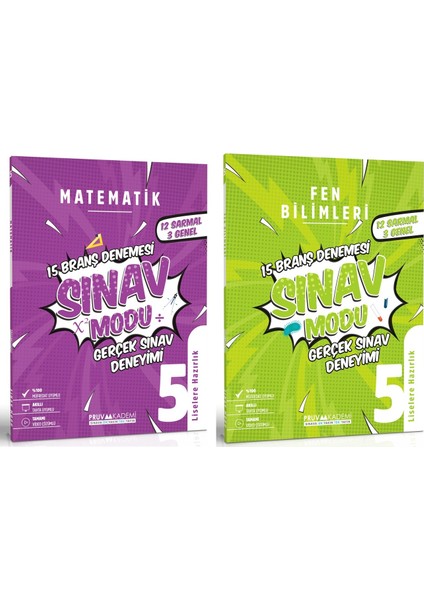 5. Sınıf Matematik Fen Bilimleri 12 Deneme Sınavı Seti 2023