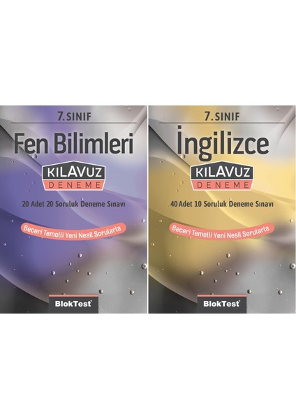 7. Sınıf Fen Bilimleri + Ingilizce Kılavuz Deneme Seti 2 Kitap 2023