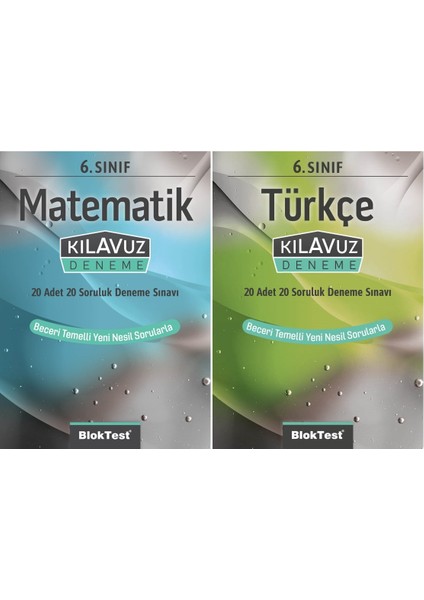 6. Sınıf Matematik + Türkçe Kılavuz Deneme Seti 2 Kitap 2023