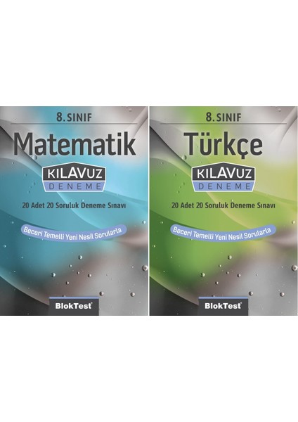 8. Sınıf Matematik + Türkçe Kılavuz Deneme Seti 2 Kitap 2023