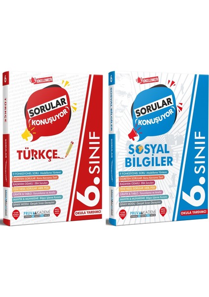 6. Sınıf Türkçe - Sosyal Bilgiler Sorular Konuşuyor Seti 2023 2 Kitap