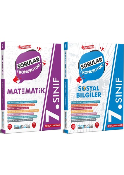 7. Sınıf Matematik - Sosyal Bilgiler Sorular Konuşuyor Seti 2023 2 Kitap