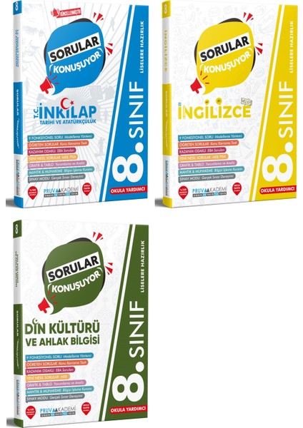 8. Sınıf Inkılap Tarihi - Ingilizce - Din Soru Seti 2023 3 Kitap