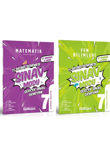 7. Sınıf Matematik Fen Bilimleri Deneme Sınavı Seti 2023