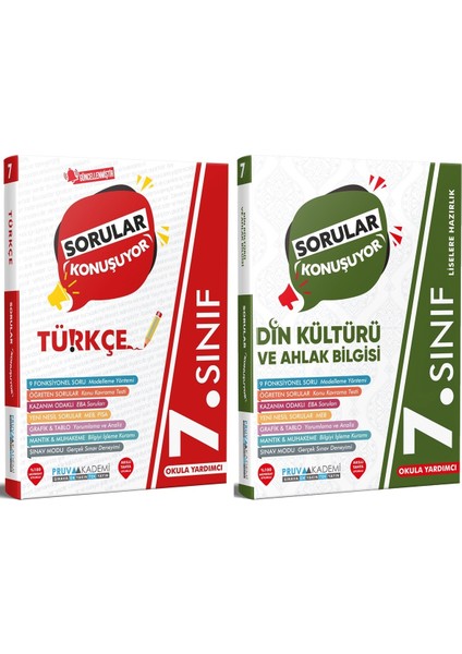 7. Sınıf Türkçe - Din Kültürü Sorular Konuşuyor Seti 2023 2 Kitap