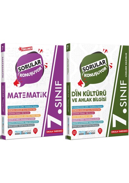 7. Sınıf Matematik - Din Kültürü Sorular Konuşuyor Seti 2023 2 Kitap