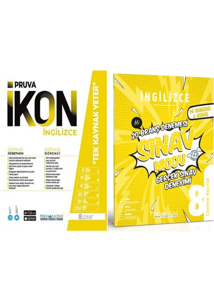 8. Sınıf Ingilizce Soru - Defter - Deneme Seti 2023 3 Kitap