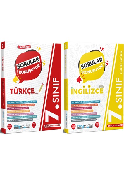 7. Sınıf Türkçe - Ingilizce Sorular Konuşuyor Seti 2023 2 Kitap