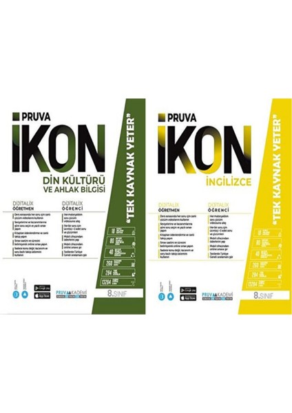8. Sınıf Din Kültürü - Ingilizce Defter Seti 2023 2 Kitap