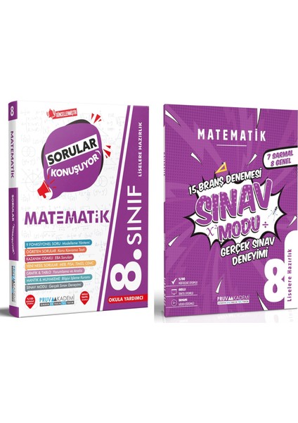 8. Sınıf LGS Matematik Sorular Konuşuyor - Deneme Seti 2023 2 Kitap