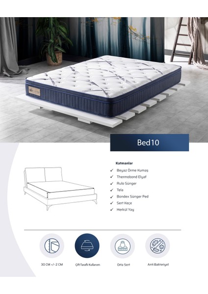 BED10 Ultra Full Super Yayli Yatak