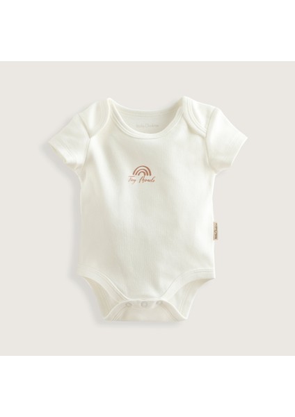 Rainbow Yenidoğan Kısa Kollu Body Ekru