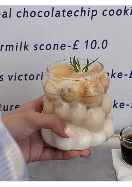 2 Li Set Isıya Dayanıklı Borosilikat Boncuk & Üzüm Şekilli Bardak Boncuklu Tasarım Meyve modelleri