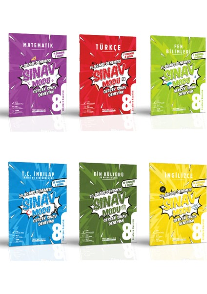 8. Sınıf Matematik Türkçe Fen Ingilizce Soru - Deneme Seti 2023 8 Kitap