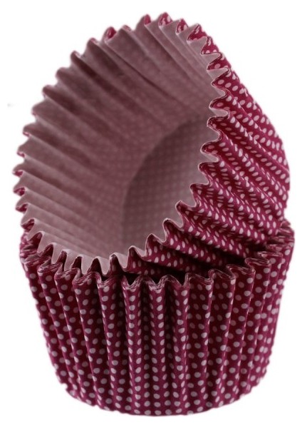 Cupcake Kalıbı Pet Kapsül Kek KALIBI48X34 mm 100 Adet Mor Küçük Puanlı
