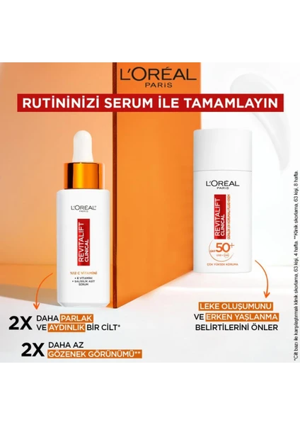 L'Oréal Paris Loreal Yüksek Güneş Korumalı C Vitamin Güneş Kremi-C Vitamin Aydınlatıcı Serum Seti