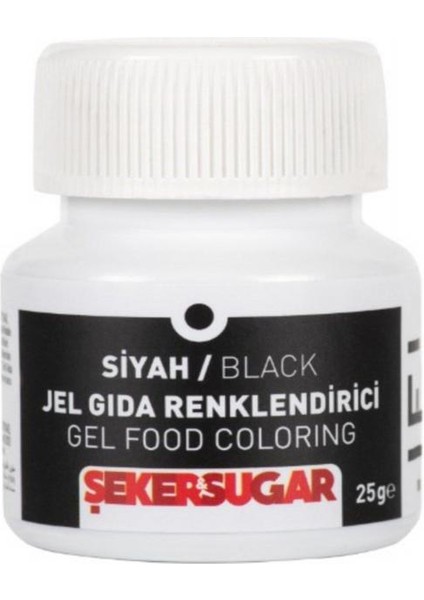 Yenilebilir Jel Gıda Renklendiricisi 25 gr Siyah