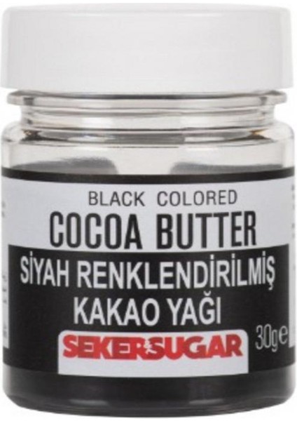 Siyah Yenilebilir Renklendirilmiş Kakao Yağı 30 gr