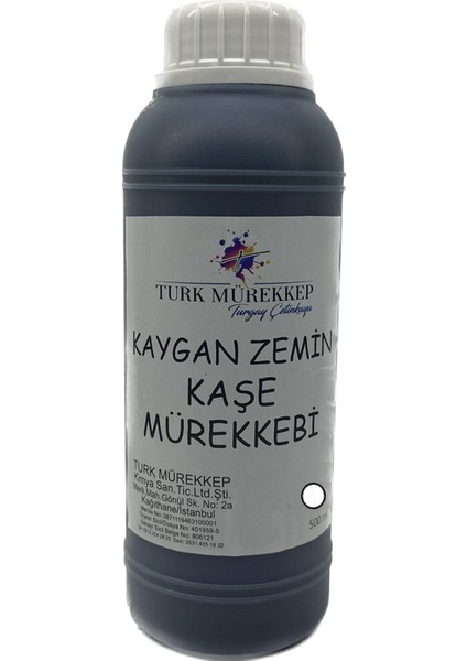 Kaygan Zemin Kaşe Mürekkebi Beyaz 500 Ml.