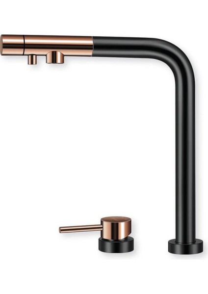 4075 Siyah - Bakır Çelik Armatür