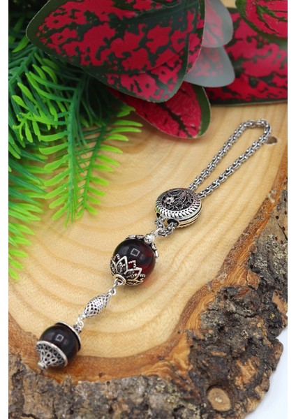 Özel Tasarım Kehribar Taşlı Gümüş Anahtarlık 201022340 fiyatları