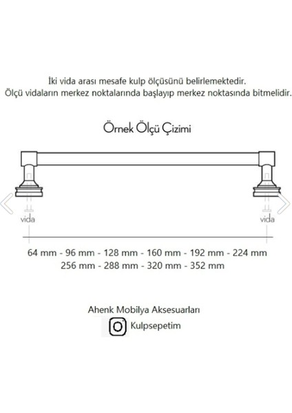 Nazen Kulp Dolap Çekmece Vestiyer Kulbu