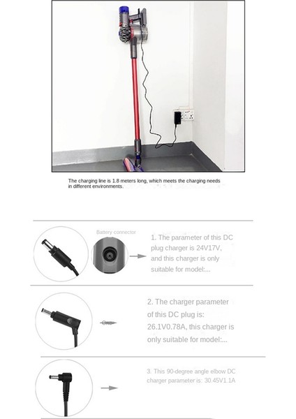 Pil Şarj Cihazı V8 V7 V6 SV03 DC58 DC59 Kablosuz Eller Serbest Çubuk Elektrikli Süpürge Şarj Adaptörü Ab Tak (Yurt Dışından) fırsatları