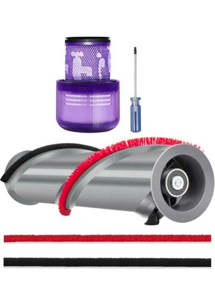 5 Adet V11 Elektrikli Süpürge Yedek Yedek Parça Kiti Yıkanabilir Hepa Sonrası Filtre Rulo Fırça Yumuşak Peluş Şeritler (Yurt Dışından)