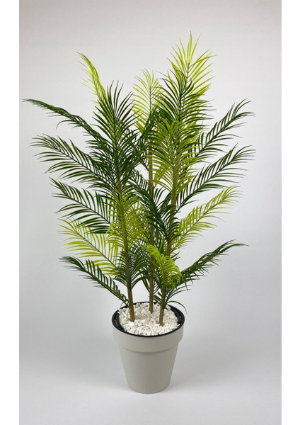 Yapay Areka Ağacı Palmiye Ağacı 33 Yapraklı Bambu Gövdeli Beyaz Yalı Saksıda Salon Çiçeği 110CM modelleri