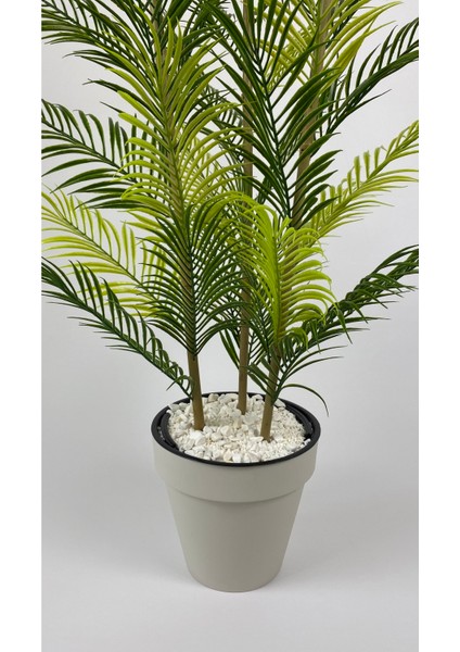 Yapay Areka Ağacı Palmiye Ağacı 33 Yapraklı Bambu Gövdeli Beyaz Yalı Saksıda Salon Çiçeği 110CM fırsatları