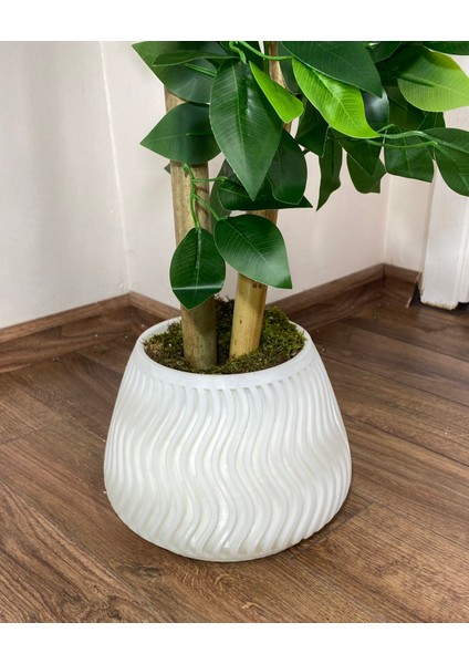 Yapay Bambu Ağacı 140CM +125CM Benjamin Ağacı Yoğun Yapraklı