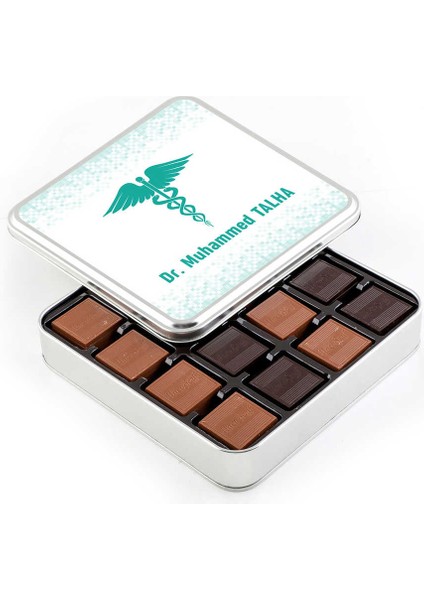 Doktora Hediye 64 Adet Madlen Çikolata (Metal Kutu)