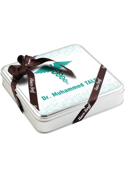 Doktora Hediye Kahve Draje + Çifte Kavrulmuş Lokum (Metal Kutu)