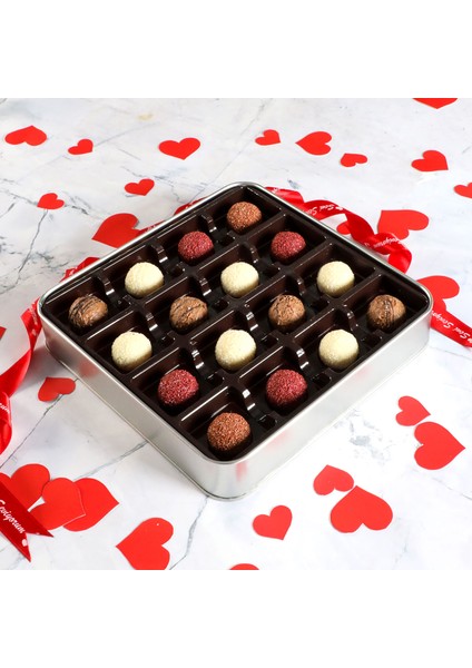 Sevgililer Günü Hediyesi Karışık Special Truffle Çikolata (Metal Kutu) - Kırmızı fiyatları