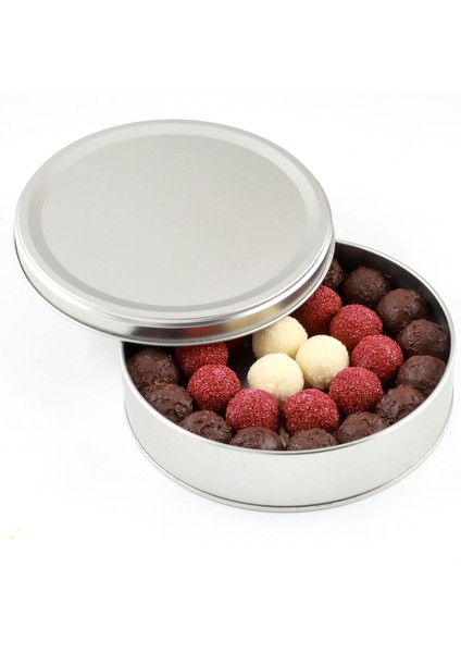 Karışık Special Truffle Çikolata (Yuvarlak Metal Kutu)