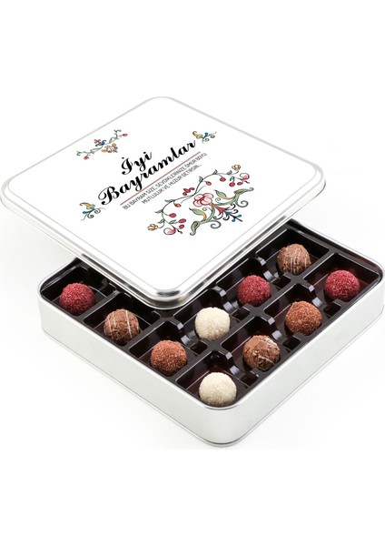 Bayram Hediyesi Karışık Special Truffle Çikolata (Metal Kutu)