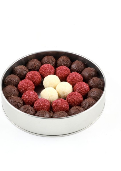 Öğretmenler Günü Hediyesi Karışık Special Truffle Çikolata (Yuvarlak Metal Kutu) fiyatları