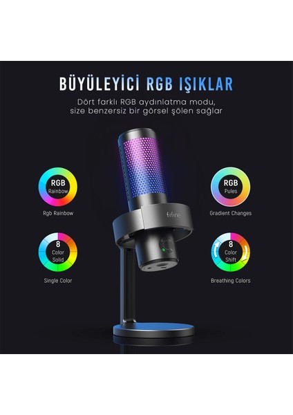 Ampligame A9 USB Oyuncu Yayıncı Bilgisayar Mikrofon