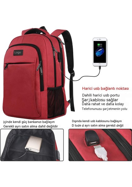 Gündelik Kullanışlı USB Büyük Kapasiteli Sırt Çantası (Yurt Dışından) fiyatları