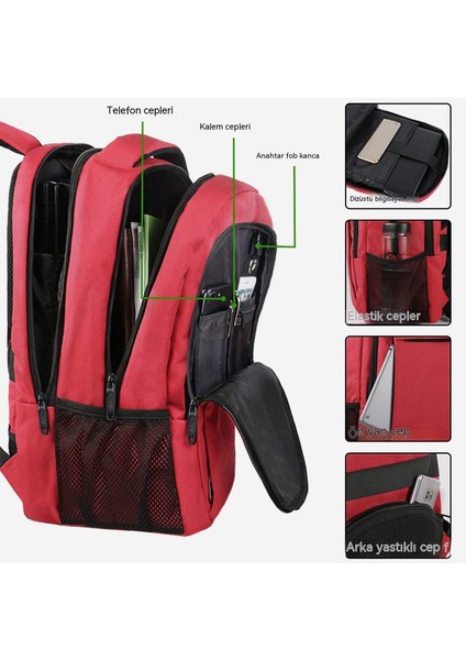 Gündelik Kullanışlı USB Büyük Kapasiteli Sırt Çantası (Yurt Dışından) indirimleri