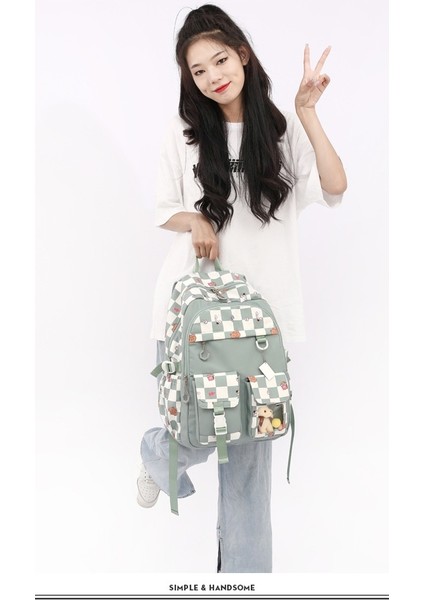 Karikatür Sevimli Gündelik Öğrenci Okul Çantası (Yurt Dışından) modelleri