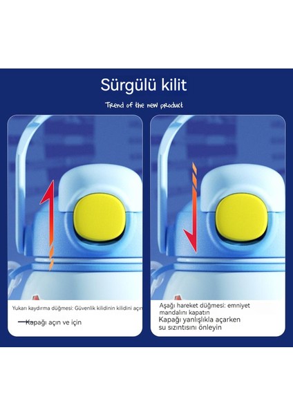 Çocuk Öğrenci Büyük Kapasiteli Damlatmaz Bardak Termos (Yurt Dışından) modelleri