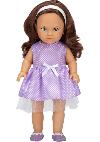 Tina Classic Bebek 45 cm - Mor Elbiseli