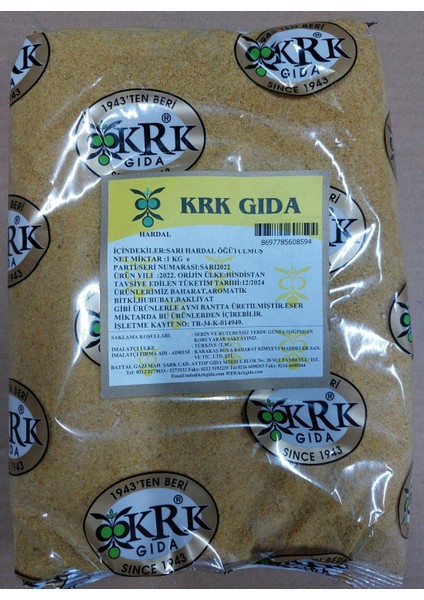 Hardal Öğütülmüş Sarı 1 kg