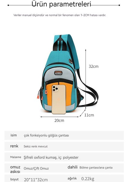 Büyük Kapasiteli El Çantası, Tek Omuz, Çapraz Askı, Çift Omuz, Çok Fonksiyonlu, Oxford Kumaş, Açık Hava Öğrenci Göğüs Çantası (Yurt Dışından) fiyatları