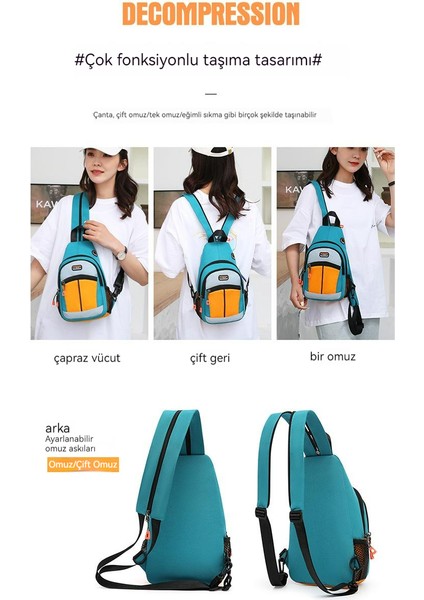 Büyük Kapasiteli El Çantası, Tek Omuz, Çapraz Askı, Çift Omuz, Çok Fonksiyonlu, Oxford Kumaş, Açık Hava Öğrenci Göğüs Çantası (Yurt Dışından) indirimleri