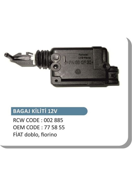 Bagaj Kılıt Motoru Doblo Fıorıno Rockswell 002885 Oem