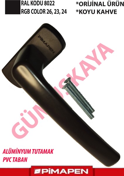 Pimapen® Marka Pencere Kolu Alüminyum KOYU KAHVE RENK RAL 8022