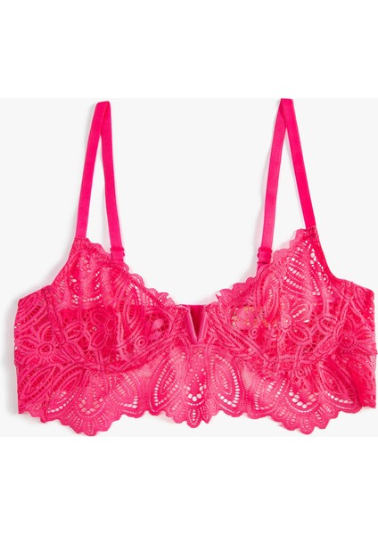 Dantelli Bralet Sütyen Balenli Dolgusuz Desteksiz