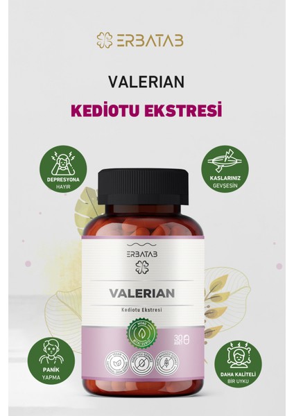 Kediotu Ekstresi Valerian 30 Kapsül